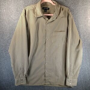 Linea Dome Shirt Mens XLT 17-17.5 Striped‎ Chemise Casual Dress Preppy Classic